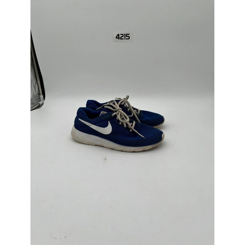 Nike Tanjun AR9864-400 Running Sneakers Big Kids US 6YW Blue White Mesh Lace Up